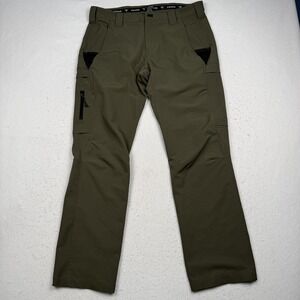 KINGS Cargo Pants Mens 34x31 Green Stretch Microfiber Outdoor Workwear Hiking